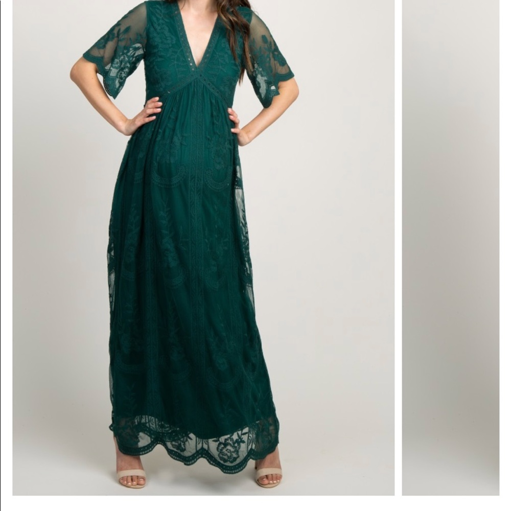 Pinkblush lace maternity dress